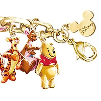 24k Gold Plated Ultimate Disney Classic Charm Bracelet Featuring 37 Disney Characters By the Bradford Exchange