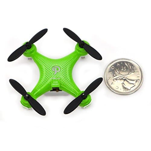 Nano Pocket Quadcopter - Charges While Stored in Controller - 3D Flip - Bonus 20 Spare Propellers GREEN