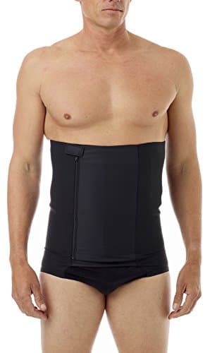 Underworks Belly Buster! 12-inch Zip-N-Trim Brief Girdle for Men - for Tummy Trimming, Shaping, Mid-Section Hernia
