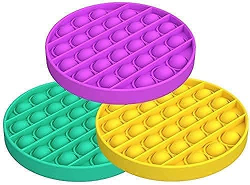 VANREYIN Bubble Sensory Fidget Toy,Autism Special Needs Stress Reliever Silicone Stress Reliever Toy,Squeeze Sensory Toy (Circularity)