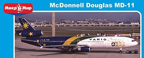 PLASTIC MODEL BUILDING AIRPLANE MCDONNELL DOUGLAS MD-11 VARIG BRASIL. LIMITED EDITION 1/144 MICRO-MIR 144-017
