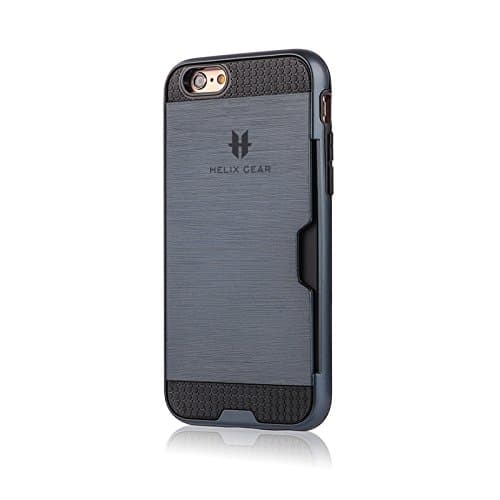 Helix Gear Air Stealth One - iPhone 6/6s Super Light-weight Smart Phone Case With Hidden Card Pocket - includes Helix Gear’s Comprehensive 1 Year Customer Protection Program (Dark Blue)