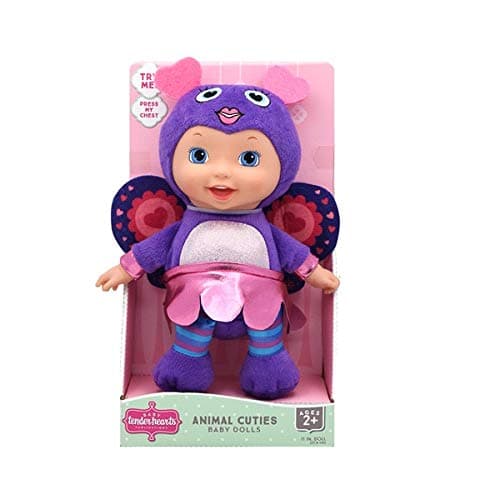 Baby Tender Hearts Collection - Animal Cuties Baby Doll with Magic Sound - Butterfly