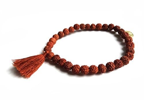 Siddhratan Handmade Tibetan Bali Rudraksha bracelet with tassel Yoga Meditation Indian Handicrafts With Pouch