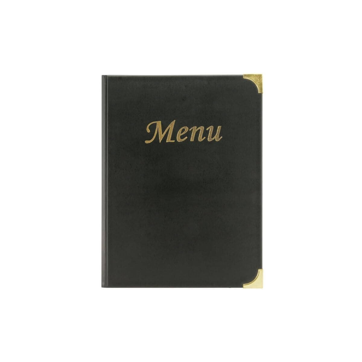 Securit Premium Faux Leather A4 Menu Holder - 8 Pages to View Sleek Display Folder for Food & Drinks - Perfect for Restaurants, Cafe or Bar (Black)