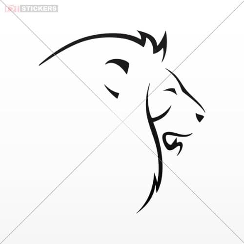 Decal Vinyl Stickers Lion Wall Art Decor Doors Helmet Truck Motorcycle Note Book Mobile Laptop Glass Size: 4 X 3.6 Inches Black