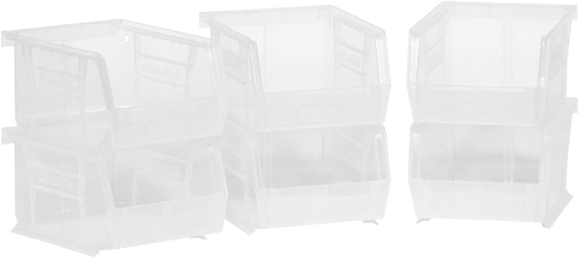 Clear : Akro-Mils 08212Sclar 30210 Plastic Storage Stacking AkroBins for Craft and Hardware (6 Pack), Clear