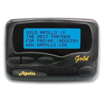 Apollo Programmable Cordless Alpha Pager, AL-A25, AF– A25, Black