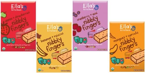 Ella's Kitchen Organic Nibbly Fingers 4-Flavor Variety Pack (4 Total Units, 4.4 oz each)
