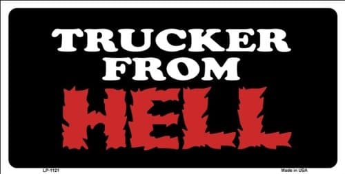 LP-1121 Trucker from HELL Novelty Vanity Metal License Plate kexbqsrSj Tag wKGc6 Sign sign licence lisence plate metal ajasjsje45667890 hgjjjdnb nnbmvjdk erttyuiopighsder ghjvn vbncdfferttyui sddfghjjweq gjjei3i 6" x 12" standard automotive aluminu