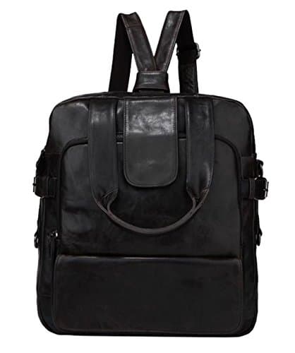 Iblue Vintage Leather Men's Fashion Laptop Backpack Travel Handbag Grey #7065q