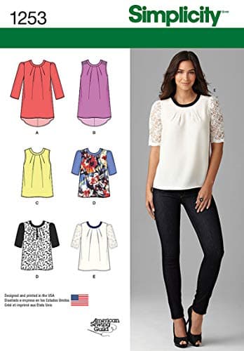 American 1253 American Sewing Guild Women's Blouse Sewing Pattern, Sizes 4-12