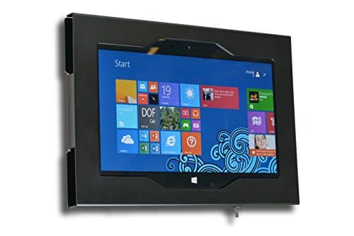 TABcare Compatible with Lenovo Miix 320 Locking Security Metal Case Supports 75/100 mm VESA (Black VESA Wall Mount)