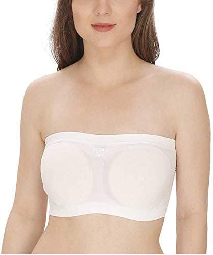 Women's Bra Tube Bra Non Padded for Teenagers Wirefree Bra for Girls Soft Cotton Lycra & Polka dots (Pack of 1 Free Size Stretchable Upto 28 to 36Inch Bust)