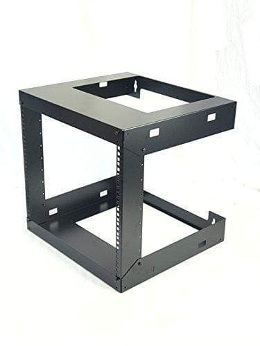 RAISING ELECTRONICS 9U Wall Mount Open Frame 19inch Server Equipment Rack Threaded 15 inch Depth Black (9U)