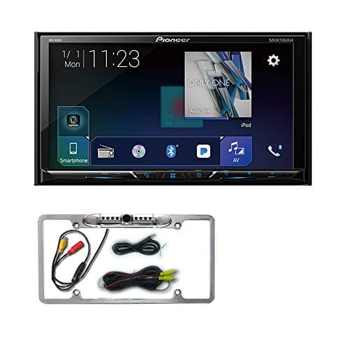 Pioneer Double DIN 2DIN AVH-600EX 7" Touchscreen Car Stereo MP3 CD DVD Player AppRadio Bluetooth USB with DiscountCentralOnline FL09CH Full License Plate Night Vision Waterproof Back-up Camera