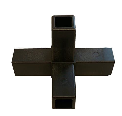 EZTube4-Way Aluminum Extrusion Assembly Connector. Plastic Black Composite Coupler connectors.