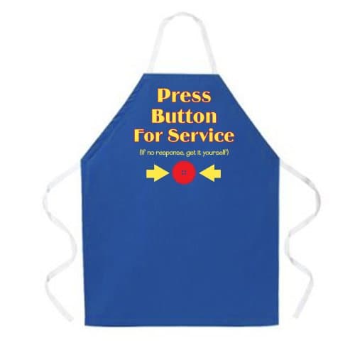 Attitude Aprons Fully Adjustable Press Button Apron, Dark Blue