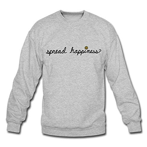Miranda Sings Merch Spread Happiness Crewneck Sweatshirt, L, Heather Gray