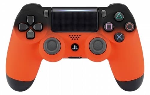 Custom Wireless Controller for Playstation 4 - Soft Touch Design - Added Grip for Long Gaming Sessions - Multiple PS4 Colors Available (Shadow Orange)