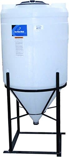 110 Gallon Full Drain Cone Bottom Inductor Tank with Steel Stand