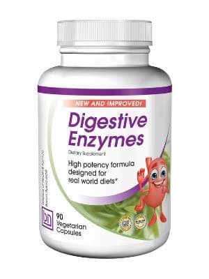 Digestive Enzymes. Complete with Lactase, Amylase, Lipase for Optimum Digestive Health.