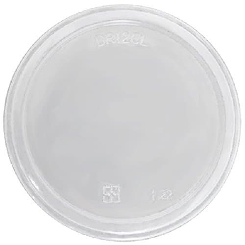 Karat Earth FP-DCL117-PLA Flat Lid for 8 oz. to 32 oz. PLA Round Deli Container (Case of 500)