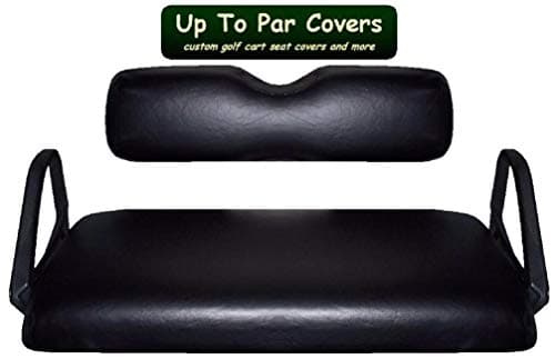 E-Z-Go TXT (BLACK) Golf Cart Seat Cover Set Made with Marine Grade Vinyl - Staple On (READY TO SHIP)