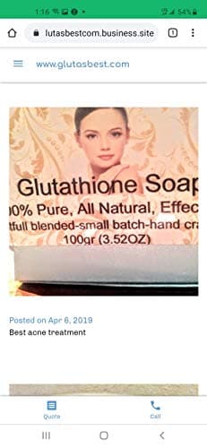 GLUTATHIONE SKIN LIGHTENING SOAP - NATURAL SKIN LIGHTENING REMEDY HIGHLY EFFECTIVE FOR PERMANENT SCAR REMOVAL- ANTI AGING AND ANTIOXIDANT WITH COCONUT OIL AND HYPERPIGMENTATION CARE