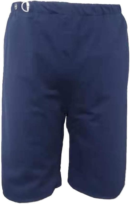 Adult Elderly Cloth Incontinence Shorts - Washable, Leak-Proof Cotton Underwear for Bedridden Care, Men, and Women (Blue,Large) (Navy,Large)