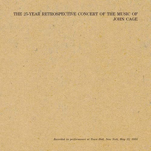 25 Year Retrospective Concert, Nyc 15th May 1958 book)