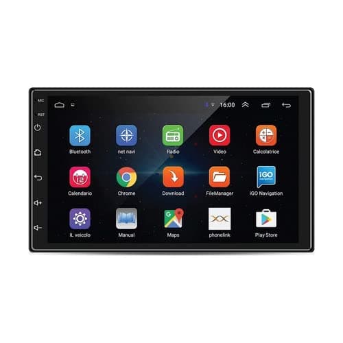 Clotoy EON Car 9" inch Double Din Touch Screen Android Stereo Music System with (TS-7 Processor) 1GB RAM 16GB ROM, WiFi, GPS Navigation, Bluetooth, Mirror Link, IPS Display