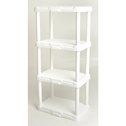 Blue Hawk 48-in H x 22-in W x 14.25-in D 5-Tier Plastic Freestanding Shelving Unit