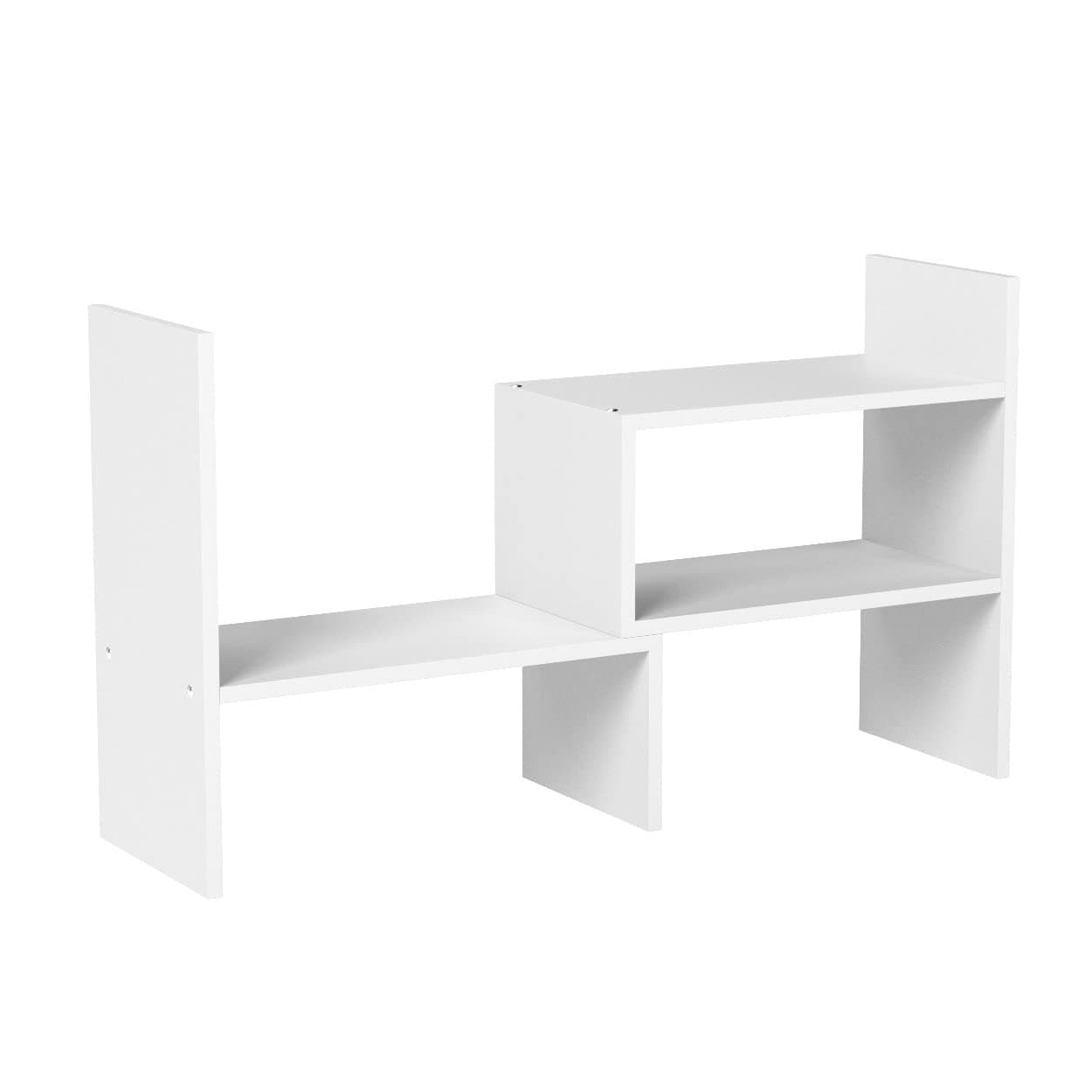 Sorfity Expandable Wood Desktop Bookshelf Desktop Organizer Office Storage Rack Wood Display Shelf - Free Style Display True Natural Stand Shelf Rack Assemble