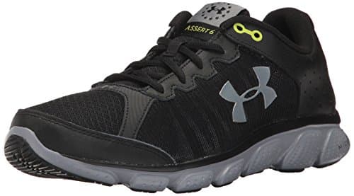 Under Armour Men's Freedom Assert 6 Sneaker, Black (001)/Steel, 10.5