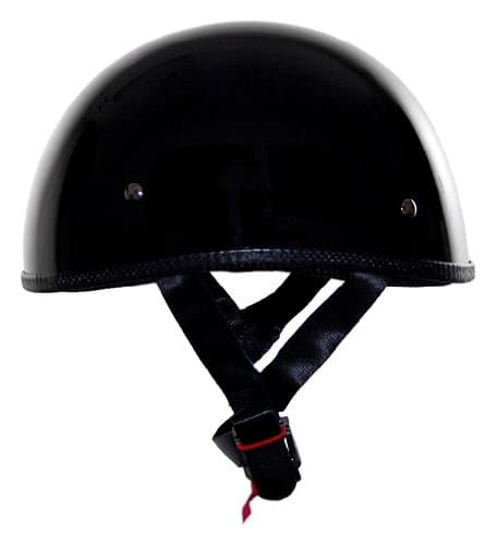 Vega XTS Naked Half Helmet (Gloss Black, X-Large)
