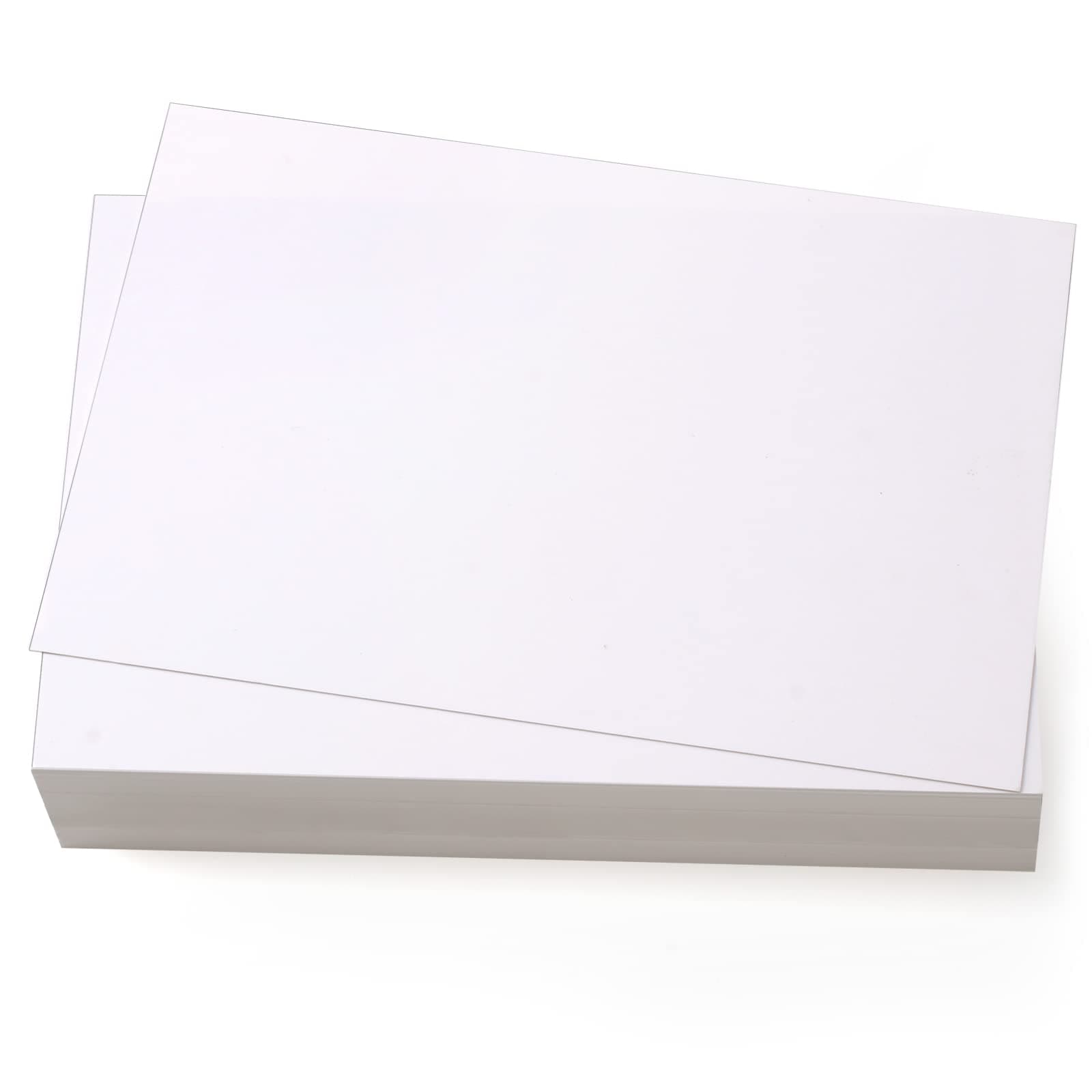 Utron 56 Pack 5x7 White Blank Cardstock Paper, 250GSM Thick, 90 lb, Printable on Both Sides