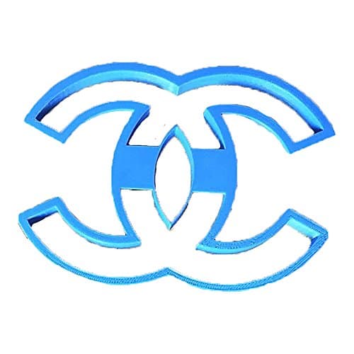 Cuticuter Chanel Logo Fondant Cutter, Blue, 8 x 7 x 1.5 cm