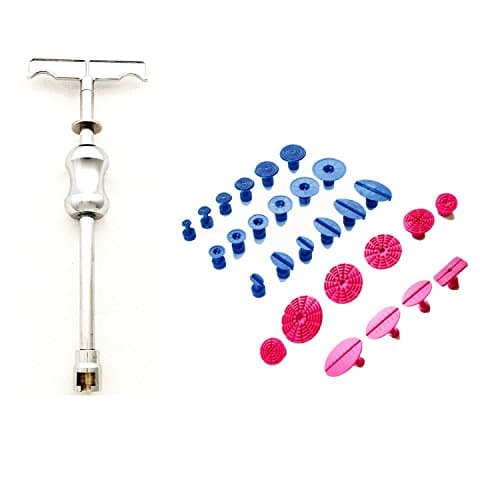 WEMINC PDR Tool Mini Slide Hammer Dent Puller Dent Lifter Paintless Dent Repair Tool w/ 28 tabs