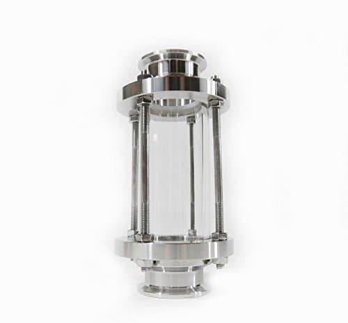 Emerald Gold 1. 5" TRI CLAMP SIGHT GLASS WITH SAFER PROTECTED TEMP RESIST BOROSILICATE GLASS