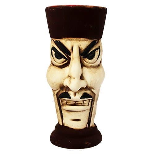 Ceramic Tiki Mug Fu Manchu, holds 15 oz, buy tiki mug, Polynesian Mugs, Hawaiian Mug, tiki mug