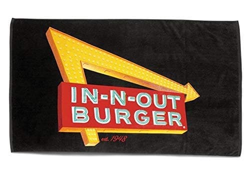 In N Out Burger Large Neon Sign Beach Towel 58x33 inches with Free Bonus