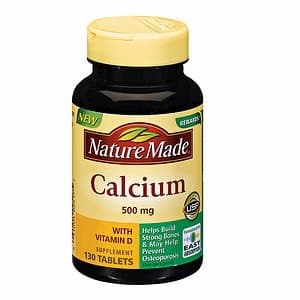 Calcium, 500 mg, With Vitamin D, Tablets, 130 Count (Pack of 3)