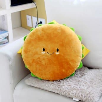 Hamburger Plush Cushion 16" Cotton Food Figure Toy Doll King Burger Kawaii Cute Decoration Good Gift for Every Special Day