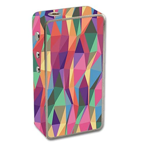 Decal Sticker Skin WRAP Red Purple Orange and Blue Polygon Design for SnowWolf 200W