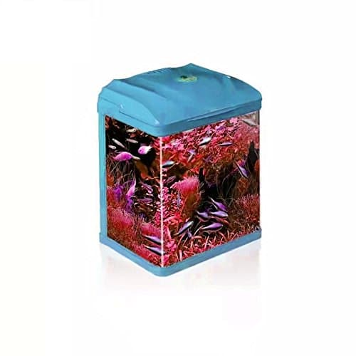 Pettix Nano Glass Fish Tank, 8.8L (Blue)