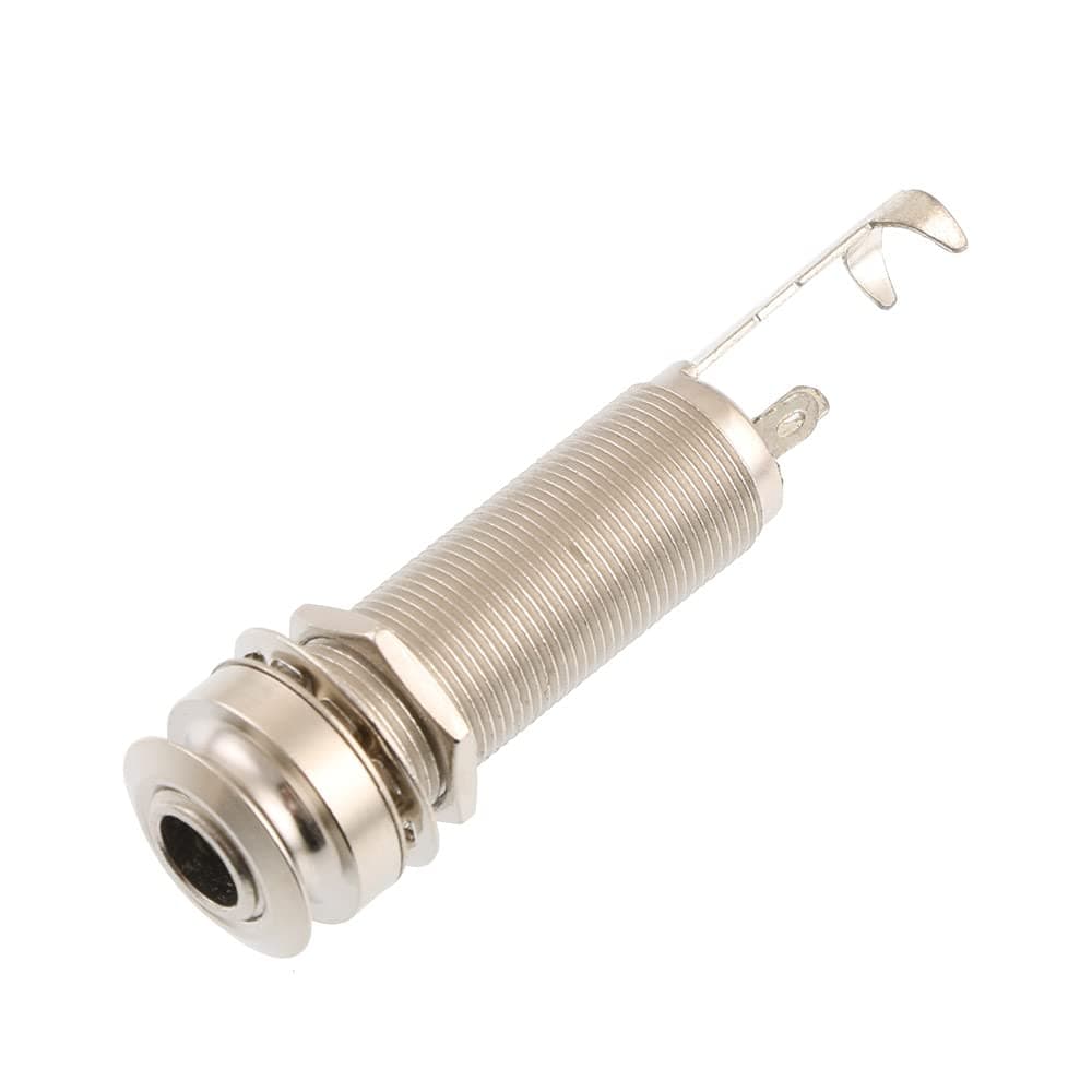 Chrome Guitar Bass End Pin Output Jack 1/4" Mono Applications 6306