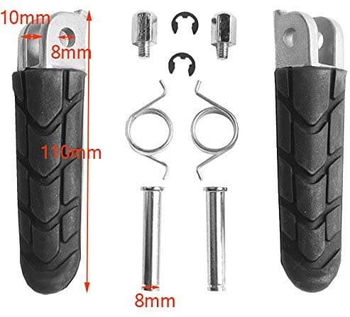 Black Aluminum Front Motorcycle Footrests for Honda CBR600 F3 95-98 F4 F4i 1999-2006 VFR800 03-10 VTR250 1997-2010