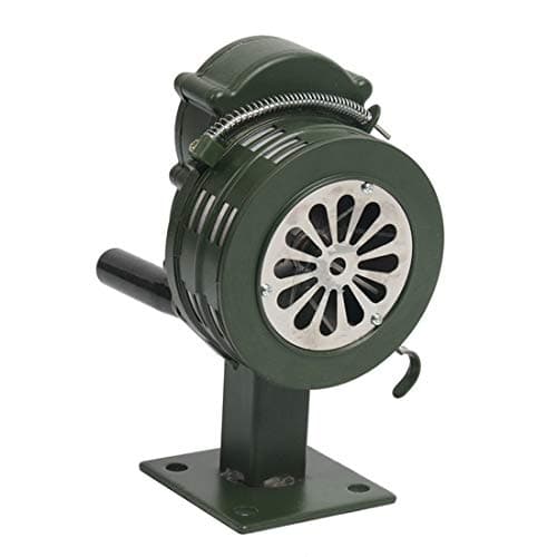 Base Mount Hand Crank Alarm Siren Manual Crank Sirens Base/Table Mount Air Raid Alarm Siren 110±2dB