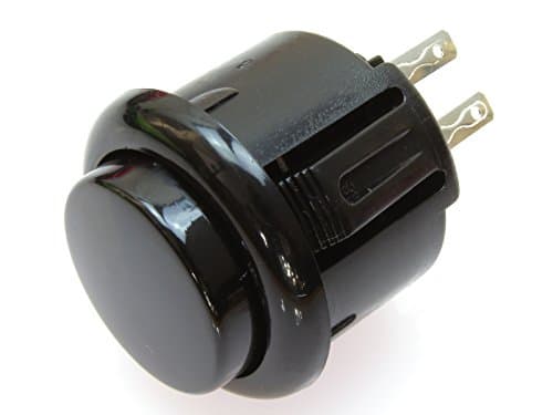 Arcade Style 24mm Push Button (Black)